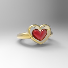 valentine anel de coração a moda acessório amor nobel o dia dos namorados 3d print model - Mito3D