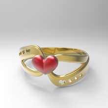 valentine ring twisted fashion accessory love nobel valentine's day 3d print model - Mito3D