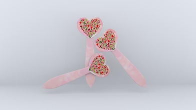 valentines day bookmark art color heart love 3d print model - Mito3D