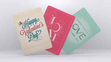 le jour de valentines la carte 1 art couleur salutations l'amour st-valentin 3d print model - Mito3D