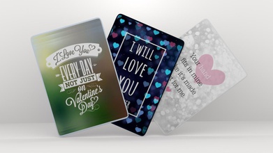 2 Sevgililer Günü kartı sanat renk gün selamlar kalp aşk 3d print model - Mito3D