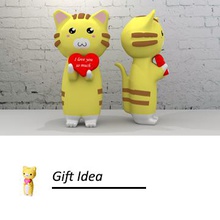 valentines day cat display housewares color gift love 3d print model - Mito3D