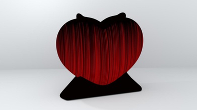 Sevgililer Günü vazo moda renk kalp 3d print model - Mito3D