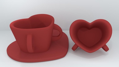 o dia dos namorados caneca a moda de cor presente coração amor 3d print model - Mito3D