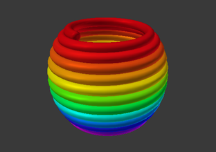 vazo spektrum sanat renk modeli çiçek 3d print model - Mito3D