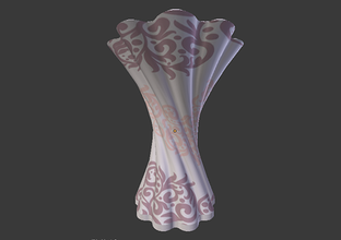 vase de torsion art couleur modèle la fleur fleurs l'amour twist st-valentin saint valentin 3d print model - Mito3D