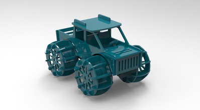 veículo quebra-cabeça 2 de caminhão monstro brinquedos Quebra-cabeça 3d veículos carro monster truck do 3d print model - Mito3D