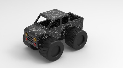 véhicule puzzle 3 monster truck les jouets Puzzle en 3d Véhicule voiture le camion de 3d print model - Mito3D