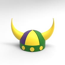 viking cappello madri gras moda martedì grasso hat il 3d print model - Mito3D