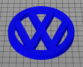 volkswagen emblema art auto 3d print model - Mito3D