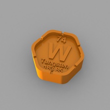 w - tungsten block education chemistry elements periodic table 3d print model - Mito3D