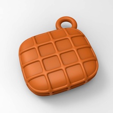 waffle gevrek Anahtarlık moda ulusal hububat gün 3d print model - Mito3D