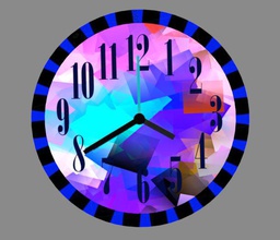 wall clock 2 office color mixed bag 3d print model - Mito3D