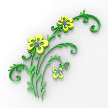 wall decoration flower housewares 3d print model - Mito3D