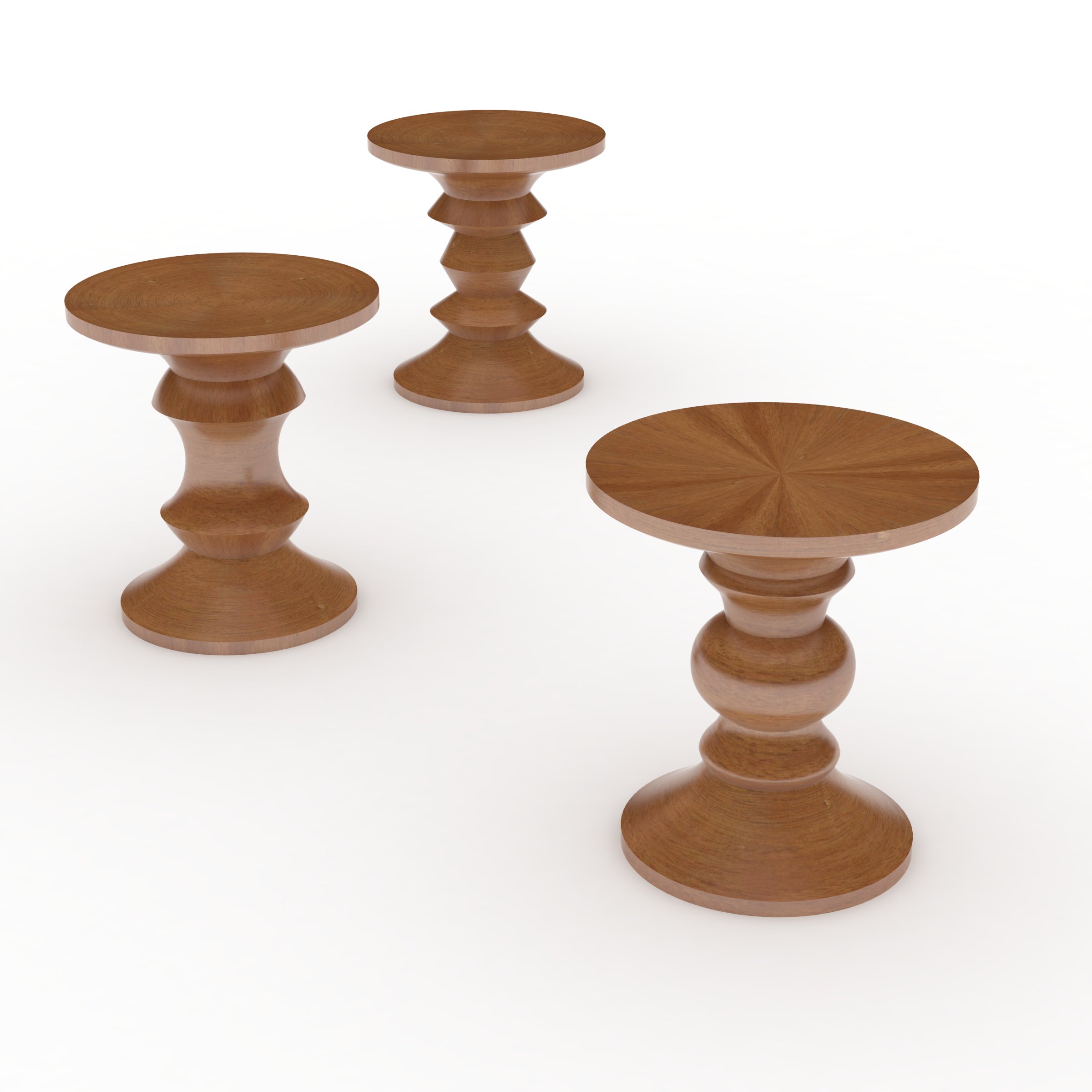 walnut stool - modell b art charles eames 3D print model - Mito3D