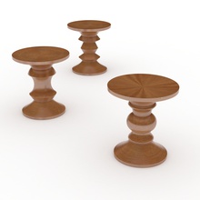walnut stool - modell b art charles eames 3d print model - Mito3D