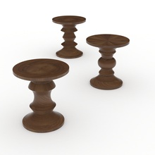 walnut stool - modell c art 3d print model - Mito3D
