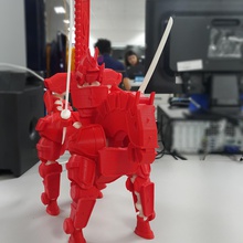 cavalo de guerra brinquedos boneyard o samurai a 3d print model - Mito3D