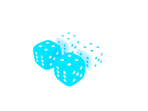 white cyan dice toys board games color toy 3d print model - Mito3D