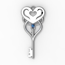 white day elegant heart key art 3d print model - Mito3D