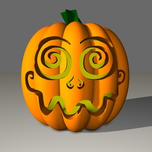 muovere la faccia di zucca lanterna art halloween il viso 3d print model - Mito3D