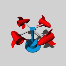 wind-catcher - Rakete Bildung catcher Kind Spielzeug wind 3d print model - Mito3D