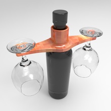 botella de vino cristal titular artículos para el hogar glassholder winebottleholder 3d print model - Mito3D