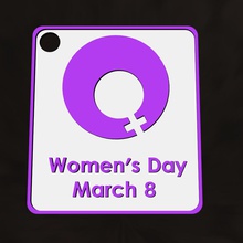 womens journée du 8 mars, tag art de l'événement la femelle le mois mars femmes 3d print model - Mito3D