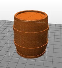 wood barrel art decoration 3d print model - Mito3D