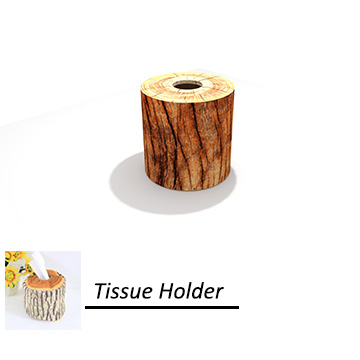 wood tissue holder office color 3D print model - Mito3D