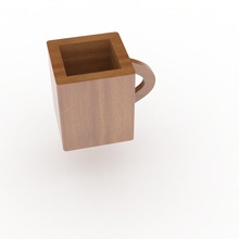 wooden cup housewares woodencup 3d print model - Mito3D