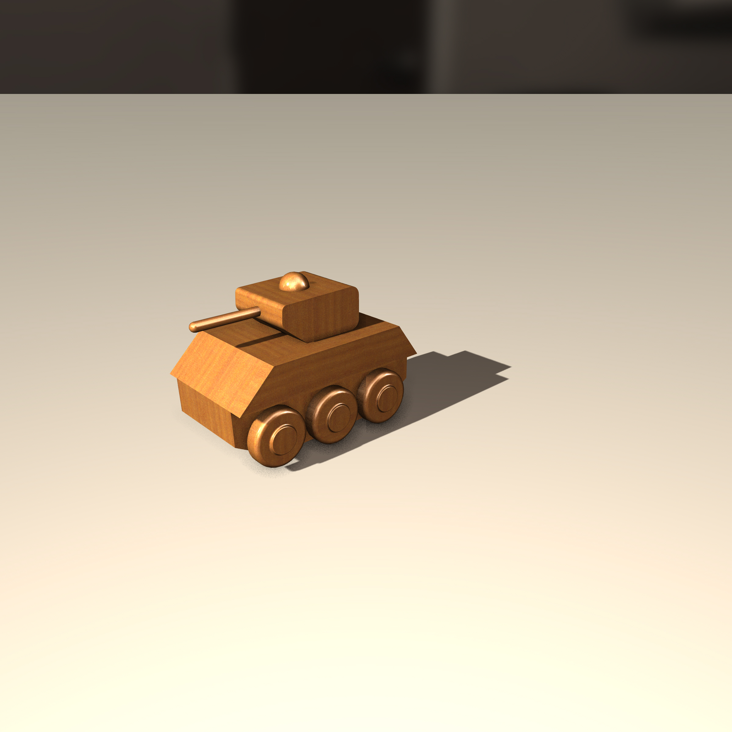 hölzerne tank - Spielzeug diy 3D print model - Mito3D