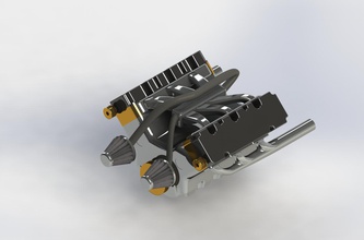 working v6 engine model toys car combustion 3d print model - Mito3D