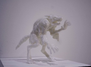 xatuny black dog wizard art creature evil wolf 3d print model - Mito3D