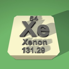 xenon periodic table fridge magnet education 3d print model - Mito3D