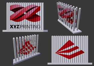 xyz printing logo art color model xyx 3d print model - Mito3D