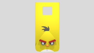 angry bird amarelo titular esponja utilidades domésticas de cor 3d print model - Mito3D