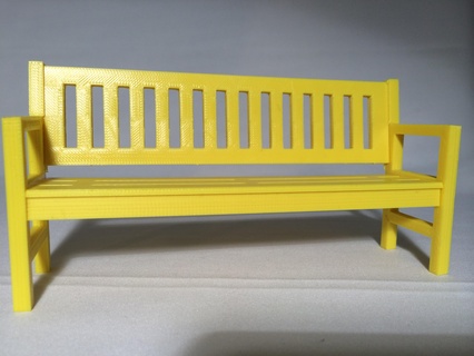 yellow bench gelbe bank schnixx XYZprinting free-downloadable 3D models | Art YELLOW BENCH (Gelbe Bank) mating 3d print model - Mito3D