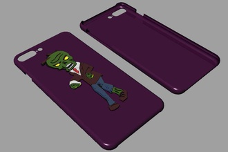 zombie case gadgets android halloween phone seven plus iphone 3d print model - Mito3D