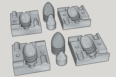 58 minie ball 3d print casting kit 3D printer parts and enhancements 3D print model - Mito3D