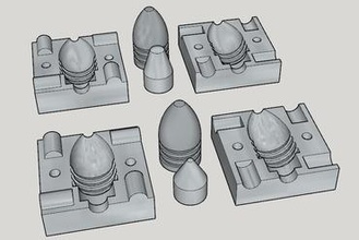 58 minie ball 3d print casting kit 3D printer parts and enhancements 3d print model - Mito3D