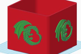14cmx14cmx12cm-4-dragon-change-box art box change 3d print model - Mito3D
