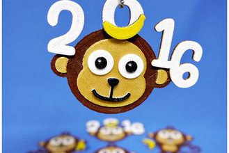 2016 feliz ano novo chinês-o do macaco chaveiro ímãs sua casa animais o chinês chaveiros macacos 3d print model - Mito3D