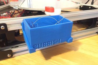 2020 extrusion rubbish bin 3d printer parts enhancements trash waste 3d print model - Mito3D