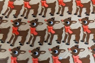 2021 Natale ornamento Rudolph multicolore scambiare arte renna decorazione albero 3d print model - Mito3D