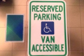 3 color handicap sign - mmu palette Art handicapp parking ada signage 3d print model - Mito3D
