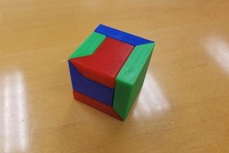3 peças de quebra-cabeça cubo caixa brinquedos a 3d print model - Mito3D