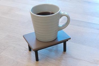 3d-printable coffee table coaster miniatures 3d-print 3dprint 3d print stain dollhouse drink furniture miniature opendollhouse scale-model scalemodel tabletop legs tiny toy 3d print model - Mito3D