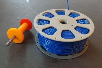 3d-printable split filament spool threaded joint 135 mm 3d printer parts enhancements 3d-print 3d-printer print bobbin bobin cable reel power-drill small wind winding 3d print model - Mito3D