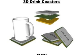 3d amd ryzen am4 cpu processor drink coaster For your home pc art 3d print model - Mito3D
